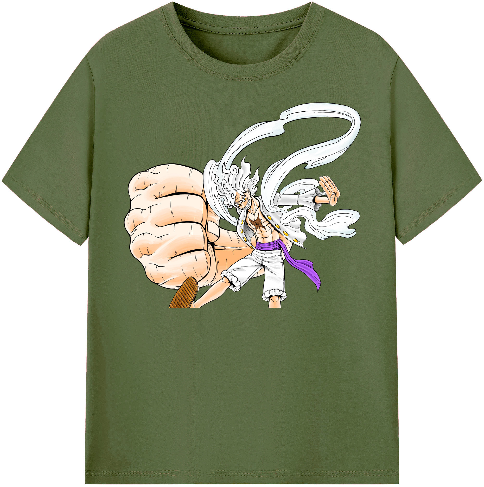 ワンピース モンキー・D・ルフィ ONE PIECE Monkey D. Luffy 綿100％半袖Tシャツ（フロントプリント）